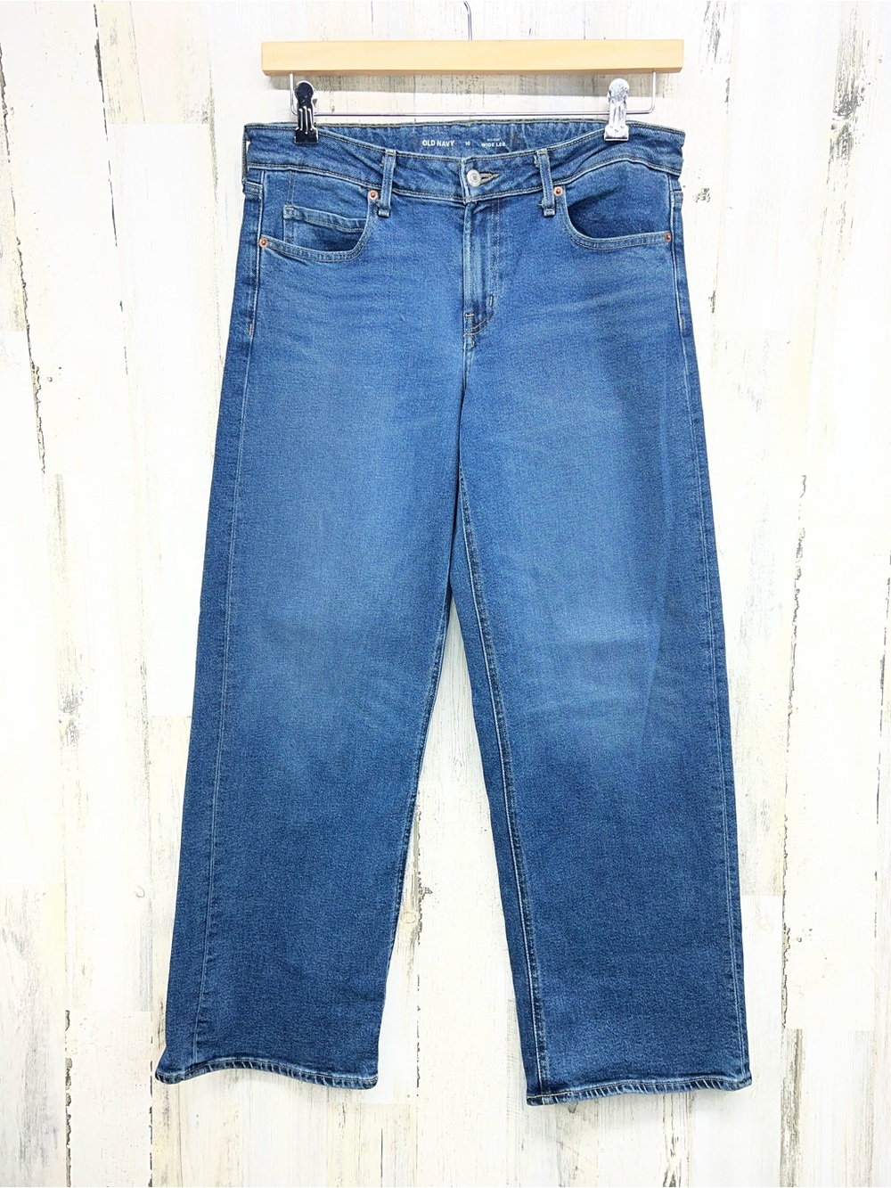 Old Navy Mid Rise Wide Leg Jeans Womens 10